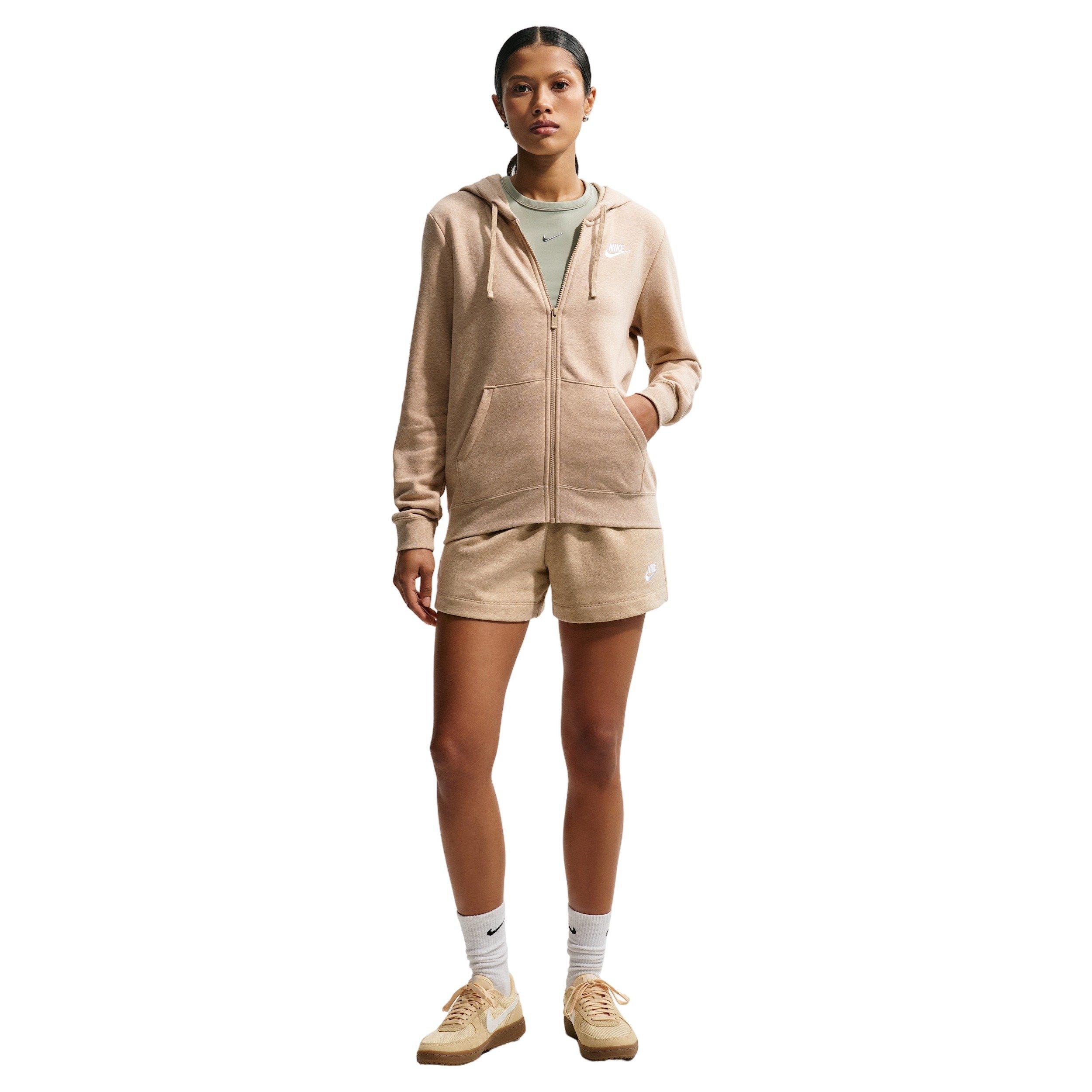 Nike Women's Sportswear Club Fleece Full-Zip Hooded Jacket - Tan - TAN